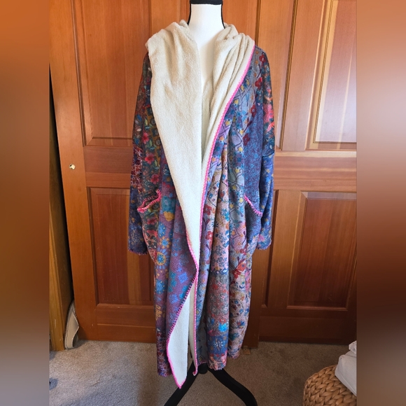 Natural Life Cozy Oversized Blanket Kimono Sherpa Lining Cozycore L/XL - Picture 2 of 6